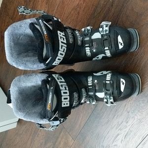 ​WOMEN’S NORDICA “SPEEDMACHINE 85” SKI BOOTS (BLACK/GREY) SIZE: 23.0